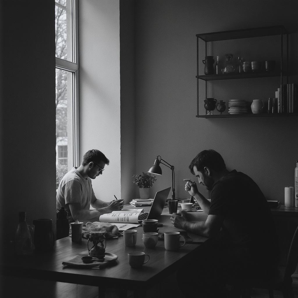lupenRhein Team bei der Arbeit in Düsseldorf